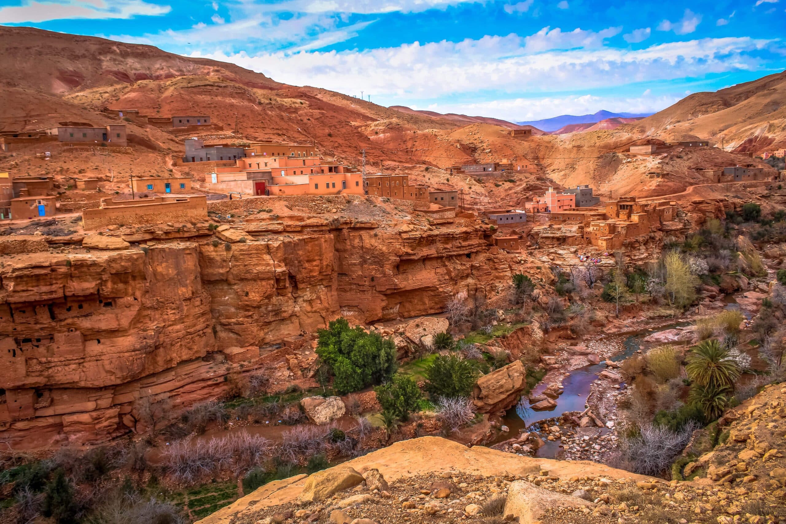 Traditional Berber village in the Atlas Mountains.